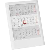 TISCHKALENDER STEHKALENDER AUFSTELLKALENDER 2025 + 2026 WEISS KALENDER