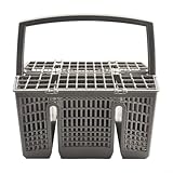Pumixiy Kompatibler Geschirrspüler-Besteckkorb, Ersatzteil SZ73100, Aufbewahrungshalter mit Griff für Constructa für Siemens für Neff-Serie, 211 mm Höhe, Grau