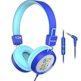 New bee Kinder-Kopfhörer, kabelgebunden, Stereo, faltbar, verwicklungsfrei, 3,5 mm, verstellbar, On-Ear-Kopfhörer für Kinder für Schule, Kleinkinder, Kinder, Teenager, Jungen, Mädchen, iPad, Tablet,