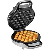 Clatronic® Waffeleisen für trendige Bubble-Waffeln | Bubble Waffeleisen mit 180° Rotationsfunktion für gleichmäßige Backergebnisse | Waffle Maker mit antihaftbeschichteter Backfläche | 700W | WA 3772