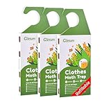 Garsum Mottenfallen für Kleidung, 6-Pack Mottenfallen für Haus, Schränke, Teppich, Kleidung Motten-Pheromon-Fallen, klebrige Leimfalle für Schränke