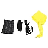 Schwimm Fallschirmgürtel Set Nylon PP Anti -Lockering -Schnalle Schwimmdurchbrettungstrainingshilfe 40 cm (Gelb)