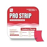 PROSTRIP CRANBERRY+ Mit D-Mannose, Bio-Hibiskus, Vitamin D3, B6 und C – 30 vegane Strips zum Einnehmen – erfrischender Cranberry-Geschmack – kein Wasser erforderlich – von Prowise Healthcare