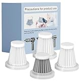 4 Filter für Autostaubsauger, Handstaubsaugerfilter, 3 HEPA-Filter und 1 Edelstahlfilter, Filterersatz für DiliDala Akku-Staubsauger 6653,6659, 6663