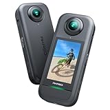 AKASO 360° Action Cam - 5.7K 72MP 360 Grad Actionkamera mit Duale 1/2' 48MP Sensoren, 2.29'' Touchscreen, Unsichtbarer Selfie Stick Effekt, 360° Horizon Lock, AI-Verfolgung, 2 * 1350mAh Akku