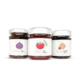 FOODOKO FINEST - Gourmet Chutney Trio Set für Feinschmecker | Lila Feigen Chutney, Himbeeren Zwiebel Chutney, Tomaten Basilikum Chutney (3x180g)