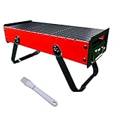 Barbecue Grill Tragbarer Holzkohlegrill - Mini Outdoor Barbecue Grill, faltbarer Camping BBQ Grill, Tischgrill Outdoor Barbecue Pit, für Garten Hinterhof Picknick