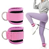 Knöchelriemen für Kabelmaschine Fußschlaufen (gepolstert) - für Fitnesstraining am Kabelzug - (2 Stück)