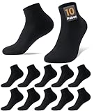 Alaplus Socken 10 Paar Herren Damen Sneakersocken Sportscoken Laufsocken Kurze Halbsocken Quarter Baumwolle Atmungsaktiv Unisex