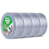 V1 TRADE Panzertape Silber 48mm x 50m - 4 x Panzerband extra stark wasserfest für innen und außen geeignet - Duct Tape mit einfacher Handhabung & rückstandsfrei entfernbar