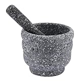 ULTECHNOVO Kleiner Mörser und Stößel Satz aus Leichtem Geruchsfreiem Material für Haushalt und Küche Ergonomisch Geformt Robust und Vielseitig für Knoblauch und Medizin