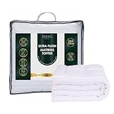 MHG Living Ultraweiche Matratzenauflage, hypoallergen, atmungsaktiv, 5 cm dicke, tiefe elastische Bänder, kleines Doppelbett (120 x 190 cm + 5 cm)