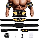 EMS Bauchmuskeltrainer,Bauchmuskeltrainer Elektrisch,EMS trainingsgerät mit 10 Modi und 30 Intensitäten,EMS Muskelstimulation Elektrisch USB-Wiederaufladbarer Tragbarer für Bauch,Arm,Bein Fitness