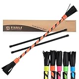 Diabolo Freizeitsport Flowerstick Basic (orange) - UV reaktiver Flower Stick mit Zwei Glasfaser Handstäben, Hingucker auf Festivals, ideal für Anfänger, leicht zu kontrollieren