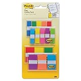 Post-it 683XL1 Flaggen-Set, 12,7 mm und 2,5 cm, 9 verschiedene Farben, 320 Stück