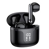 FAOONNMY Kabelloses Bluetooth 5.3-Headset, Semi-In-Ear-Headset Mit Geräuschunterdrückung, Niedrige Latenz, Touch-Sport- Und Gaming-Headset, Angenehm Zu Tragen, Wildes Schleudern Fällt Nicht Ab Black