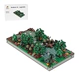 WYFTOY MOC-183062 Miniatur WWII Sandkasten-Set, Dschungelteich Bausteine mit Tarninfanterie, Gelbem Blumenfeld & Wassereffekten,Authentisches Waldkampf-Szenario für Sammler & Erwachsene(634 Teile)