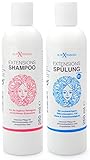 Extensions Shampoo und Spülung Set für Echthaar, Extensions Pflege Haarverlängerungen Perücken und Haarteile, 250ml