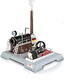 Wilesco Dampfmaschine D20, 500 cm³ Kessel, Dampfmaschine mit echter Dampfpfeife, Wasserablasshahn und Trockenbrennstoff Heizung - Leistungsstarke Dampfmaschine 350 x 290 x 320 mm