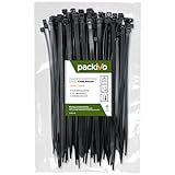 PACKIVO Profi Kabelbinder 2,5 x 100mm schwarz starke Kabelbinder Industriequalität UV Beständig Zugfestigkeit 8Kg für Kabelmanagement, DIY, Haus, Wohnen, Garten, PC und Werkstatt größe Menge wählbar