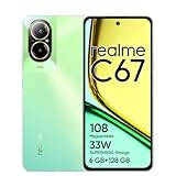 realme C67 6 + 128 GB Android-Smartphone, 108 MP 3 x In-Sensor Zoom AI Kamera, Snapdragon® 685 6 nm, Full HD 6,72 Zoll Display, 5000 mAh und 33 W Supervooc (grün)…