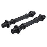 GORILLA SPORTS® Kurzhantelstangen - 2er Set, Länge 35cm, Ø 30mm, mit 4 Sternverschlüsse, Griff gerändelt, Verchromt, Silber oder Schwarz - Hantelstangen, Kurzhantel, Hantelgriffe