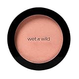 Wet n Wild Color Icon Blush, kräftiges anpassbares Rouge, gepresstes Puder mit seidigweicher Formel, für einen gesunden Teint und seidigweichen Hautton, Vegan, Pearlescent Pink