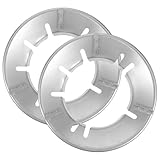 ELEOUTI 2 Stück Teiliges Gusseisen Wok Ring mit Öffnungen Winddichter Gasherd Halter Hitzebeständig Kompatibel Energiesparend Einfacher Einbau für Gasherde