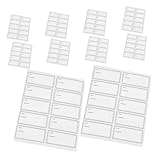 Mikikit 50 Blatt Abnehmbare Wasserdichte Vorratsetiketten Rechteckige Lebensmitteletiketten für Flaschen Einmachgläser und Lebensmittelbehälter Klare Beschriftung Vielseitig Einsetzbar