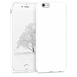 kwmobile Hülle kompatibel mit Apple iPhone 6 / 6S Hülle - weiches TPU Silikon Case - Cover geeignet für kabelloses Laden - Weiß matt