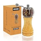Gewürzmühle Edle Pfeffermühle & Salzmühle Set 1er-6zoll, Manuelles Pfeffermühlen Salz und Pfeffermühle Holz Groß, unbefüllt Gewürzmühle Verstellbarem Keramikmahlwerk Kunststoff Chilimühle Acryl