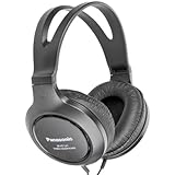 Panasonic RP-HT161E-K Hifi-Kopfhörer - 2 m langes Kabel, 10-27.000 Hz, 30 mm Wandler, schwarz