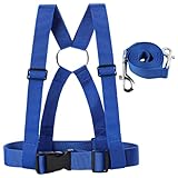 TNEDFOD Pferdeleine zum Spielen für Kinder, Verstellbares Pferdeleine Kinder, Pferdegeschirr zum Spielen für Jungen Mädchen Rollenspiel, Outdoor Spielzeug, Blau