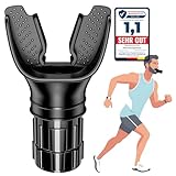 INNOMING Breathing Trainer, [Neu aktualisiert] Verstellbarer Lungentrainer Atemtrainer mit weichem Silikon zur Stärkung der Atemübung, Die Lungenschwimmprobe für Fitness, Training