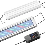 FEDOUR 40-60CM Vollspektrum Aquarium LED Beleuchtung mit Timer, 24/7-AUTO-Modus Aquarium Lampe mit 10 Einstellbare Helligkeitsstufen, Aquarium Light für Pflanzen und Süßwasser Aquarium