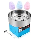 VEVOR Zuckerwattemaschine 1000 W elektrische Zuckerwattegeräte mit 38 cm Edelstahlschüssel und Zuckerlöffel, macht Zuckerwatten für Geburtstage zu Hause Familienfeiern, Blau 3500 U/min
