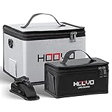 HOOVO Lipo Bag Feuerfeste, explosionsgeschützte Lipo Battery Safe Bag LiPo Guard Bag zum Aufbewahren und Aufladen von Lipo-Batterien mit Doppelreißverschluss