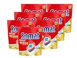 Somat Gold Spülmaschinen Tabs 154 (7x22 Tabs), Geschirrspül Tabs für strahlend sauberes Geschirr auch bei niedrigen Temperaturen, Extra-Kraft gegen Eingetrocknetes