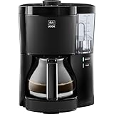 Melitta Look – Filterkaffeemaschine mit Glaskanne und entnehmbarem Wassertank, für bis zu 10 Tassen Kaffee, in Schwarz