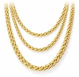 Goldkette ca 50 cm - Panzerkette gold - als Accessoire für Fasching & Karneval - 80er & 90er Jahre Motto - wie Vokuhila & Gangster