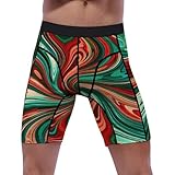 Psychedelic Swirl Pattern Kompressionsshorts Herren Spandex Sportshorts Workout Performance Baselayer Unterwäsche