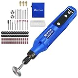 Rotationswerkzeug Akku Multifunktionswerkzeug mit 1500mAh Akku, Graviergerät Gravurwerkzeug 80 Multifunktionswerkzeug Zubehör Set mit 5 Gang, 3000-18000RMP, Led-Licht