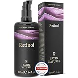Satin Naturel Retinol Serum 100ml – hochdosiert mit Hyaluron, BIO Aloe Vera, Niacinamid & Salicylsäure (BHA) – Falten-Weg-Soforteffekt, strahlende Haut – für empfindliche Haut – vegan