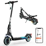 RCB Elektroroller,E-Scooter mit Straßenzulassung (ABE),Max.20km/h, Komfortable Stoßdämpfung,APP-Verbindung,Faltbar,Sicheres Bremsensystem,LED-Display,Geschenk für Erwachsene und Jugendliche!