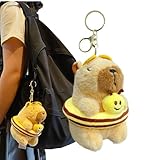 Capybara Schlüsselanhänger, Capybara Plüsch Schlüsselanhänger - Capybara Kuscheltiere Puppenspielzeug - Capybara Puppe Tiere Spielzeug, Plüschpuppen Anhänger für Tasche Rucksack Handy