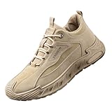 Wanderschuhe Herren Dicke Sohle Sportschuhe rutschfeste Trekkingschuhe Bequem Walkingschuhe Atmungsaktiv Bergschuhe Fashion Schnürschuhe Leichtgewichts Joggingschuhe Arbeitsschuhe