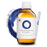 MAISON NATURELLE ® | Chlordioxid-Lösung 0,3% (250 ml) - CDL, Chlordioxide Lösung - Braunglasflasche + Gratis HDPE Pipette Tropfen - Chlorine Dioxide