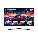 LC-POWER LC-M27-QHD-144-C-V2 27 Zoll Gaming Curved Monitor (QHD, 3 HDMI, DisplayPort, Free-Sync, 144 Hz, 2560x1440, 1500R)