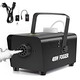 Littleboyny 400W Nebelmaschine, Smoke Machine,Mini Fog Rauchmaschine mit 2 kabelgebundenen und Funkfernbedienungen für DJ Disco Party,Halloween,Hochzeiten Weihnachten
