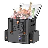 Litheli FrozenPack Akku Kühlbox elektrisch Auto Kühlbox 20L, 12/24V DC 100-240V AC Rucksackkühlschrank für Camping, Reisen, Wohnmobil, 15 Minuten Schnellkühlung, ohne Akku